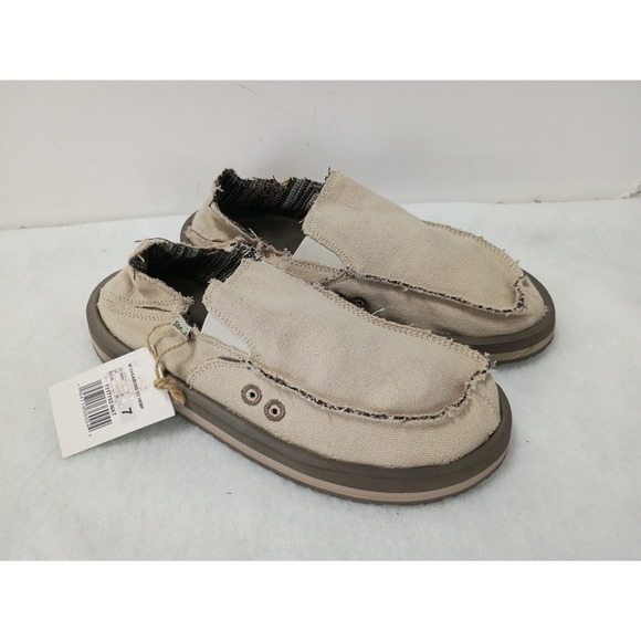 Sanuk Other - Sanuk Mens 7 M Vagabond ST Hemp Slip On Shoes Natural Soft Top Foam